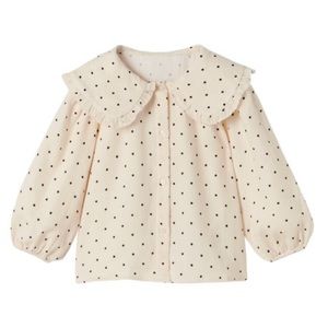 Zara Kids NWT Polka Dot Shirt with Bib Collar 3-4y